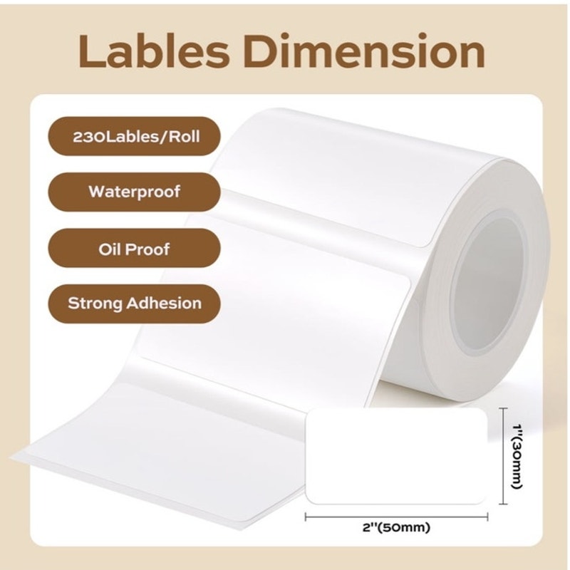 BRAND NEW ~ 230 ~ 2" x 1" Thermal Printer Labels Self Adhesive Durable Stickers