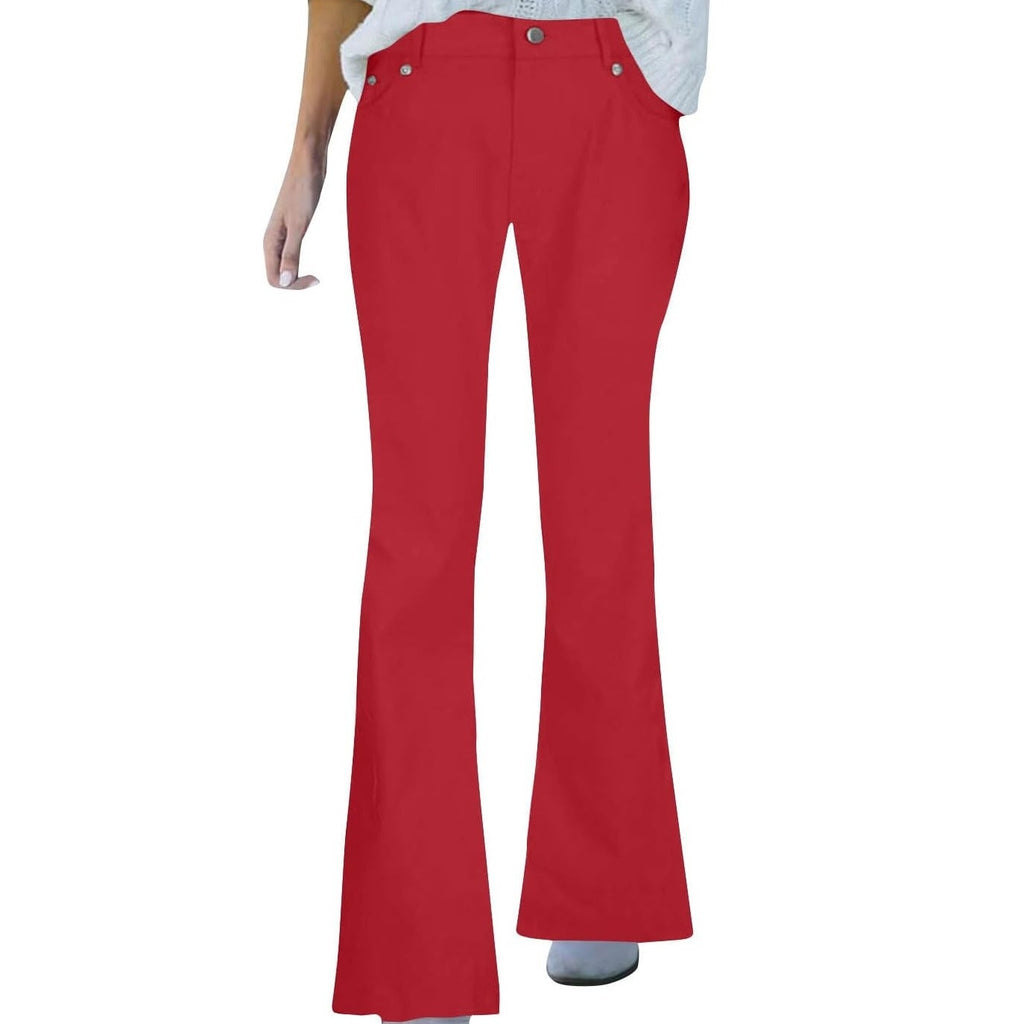NWT ~ Women's Bright Red Cotton Lightweight Casual Denim Jeans Pants ~ MEDIUM