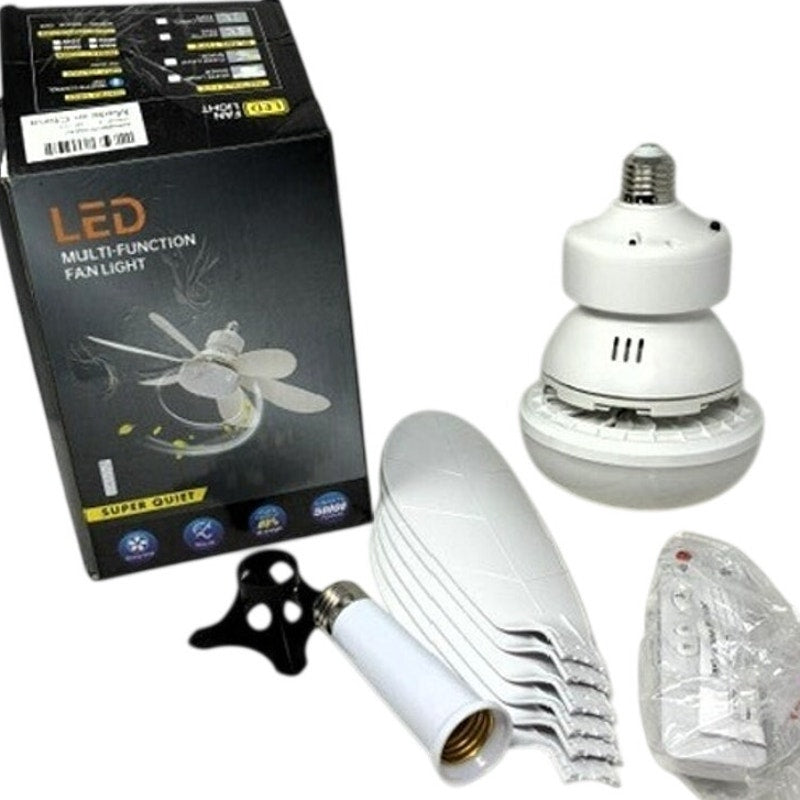 BRAND NEW ~ White Screw-in 3 Speed Ceiling Fan with Light and Remote Control