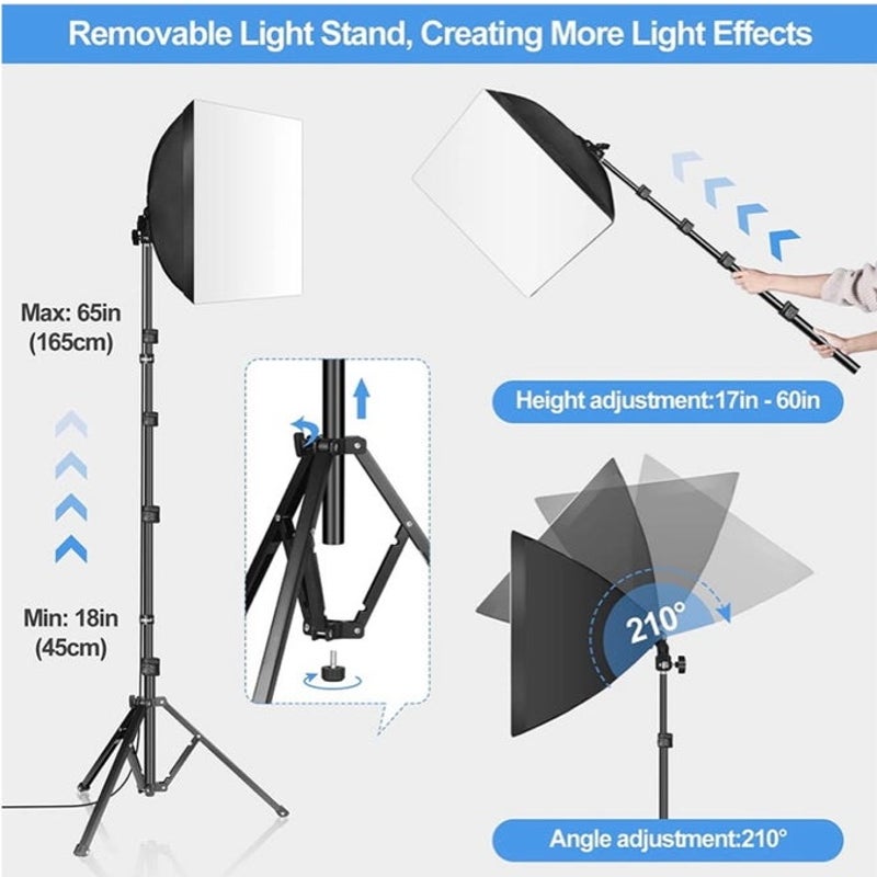 BRAND NEW ~ 16×16" Professional Softbox Lighting Kit Soft Box Studio LED Lights