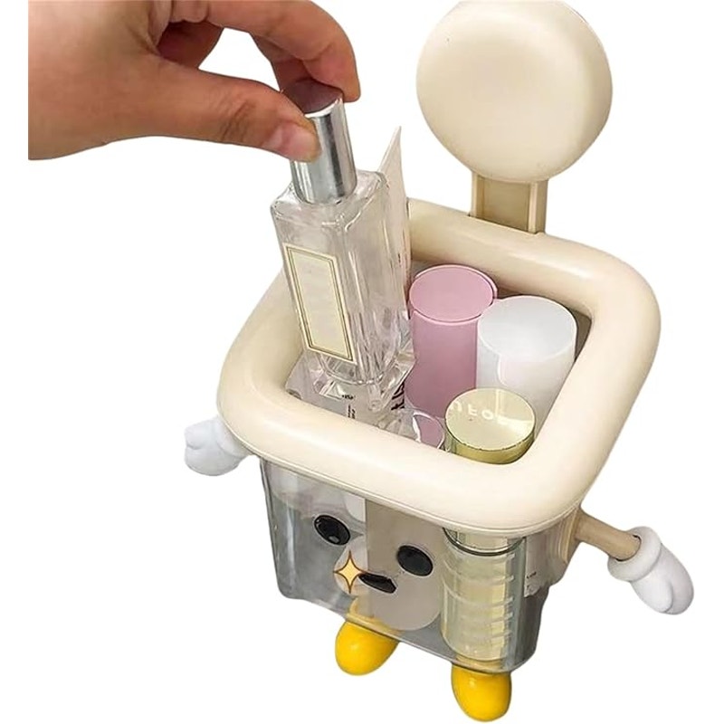 NWT ~ Suction Cup Storage Robot Kids Bathroom Kitchen Sink Organizer