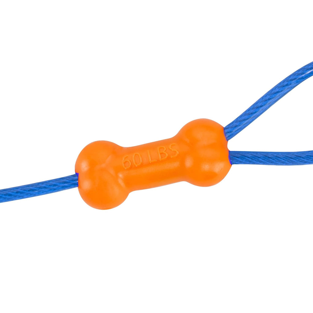 BRAND NEW ~ Petfamily Pet Supplies Dog Blue & Orange Tie Out Cable 25ft / 60lbs