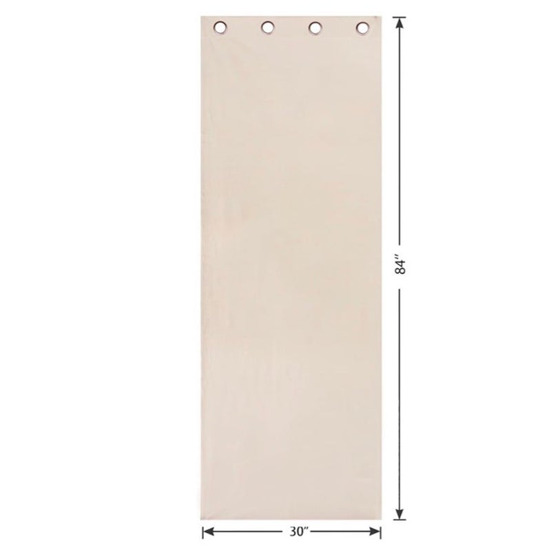 BRAND NEW ~ Beige Solid Blackout Grommet Single Curtain Panel ~ 30" x 84"