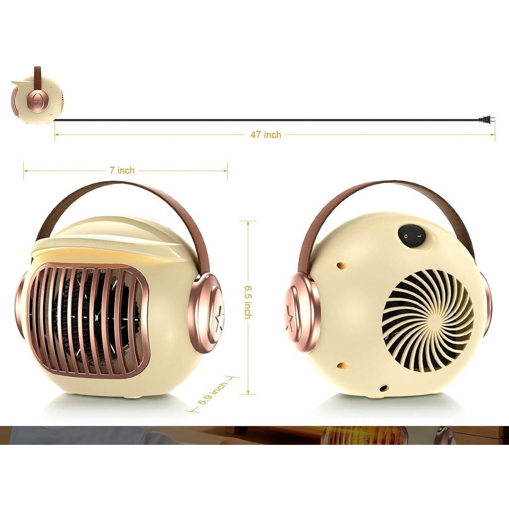BRAND NEW ~ Small Quiet Indoor Space Heater ~ Tip Over & Overheat Protection