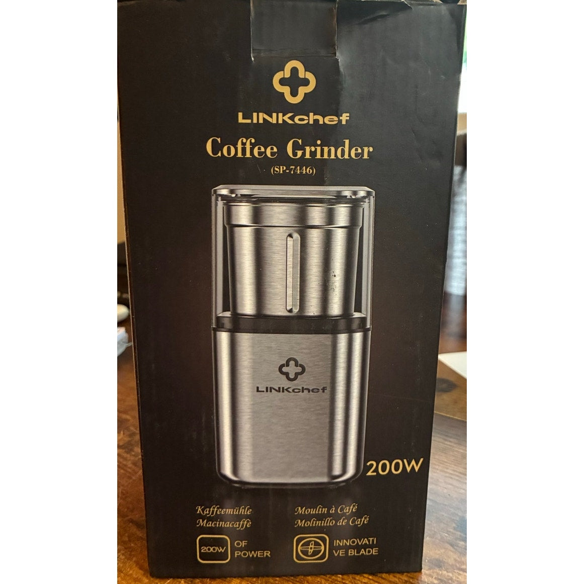 BRAND NEW ~ Black Coffee Bean ~ Tea ~ Spice Grinder Stainless Steel Four Blades