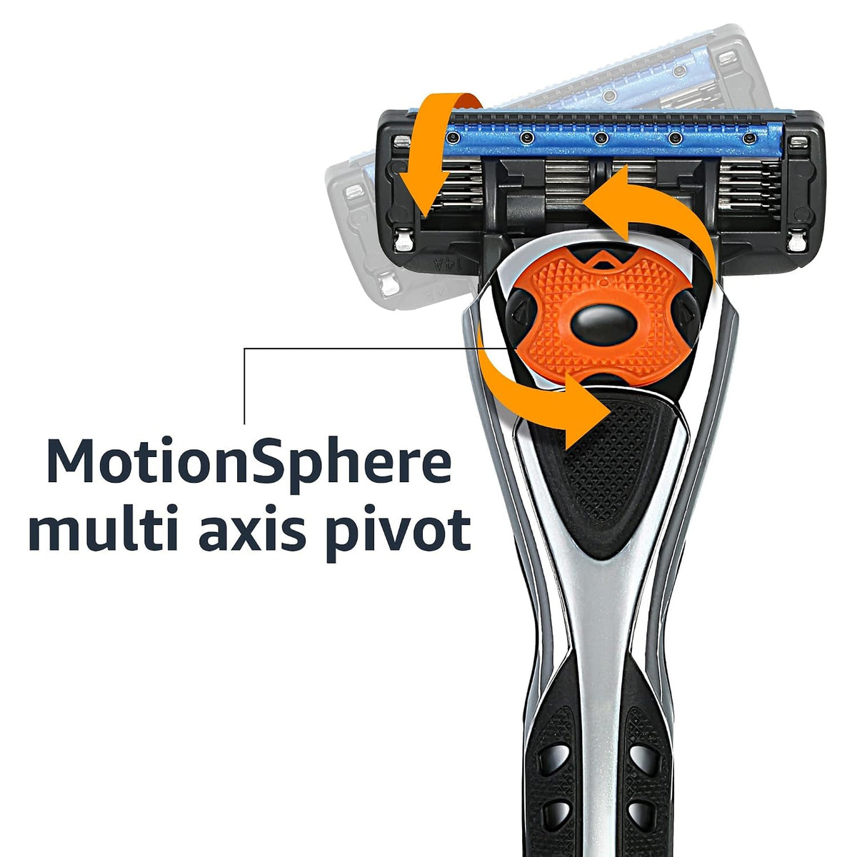 BRAND NEW Amazon Basics 5-Blade Motion Sphere Men's Razor with Dual Lubrication