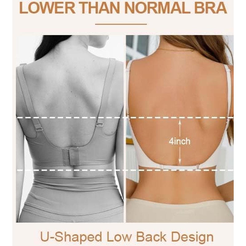 NWT ~ 2 Pack Black & White Seamless Low Back Wireless Halter Bras ~ Women's XXL