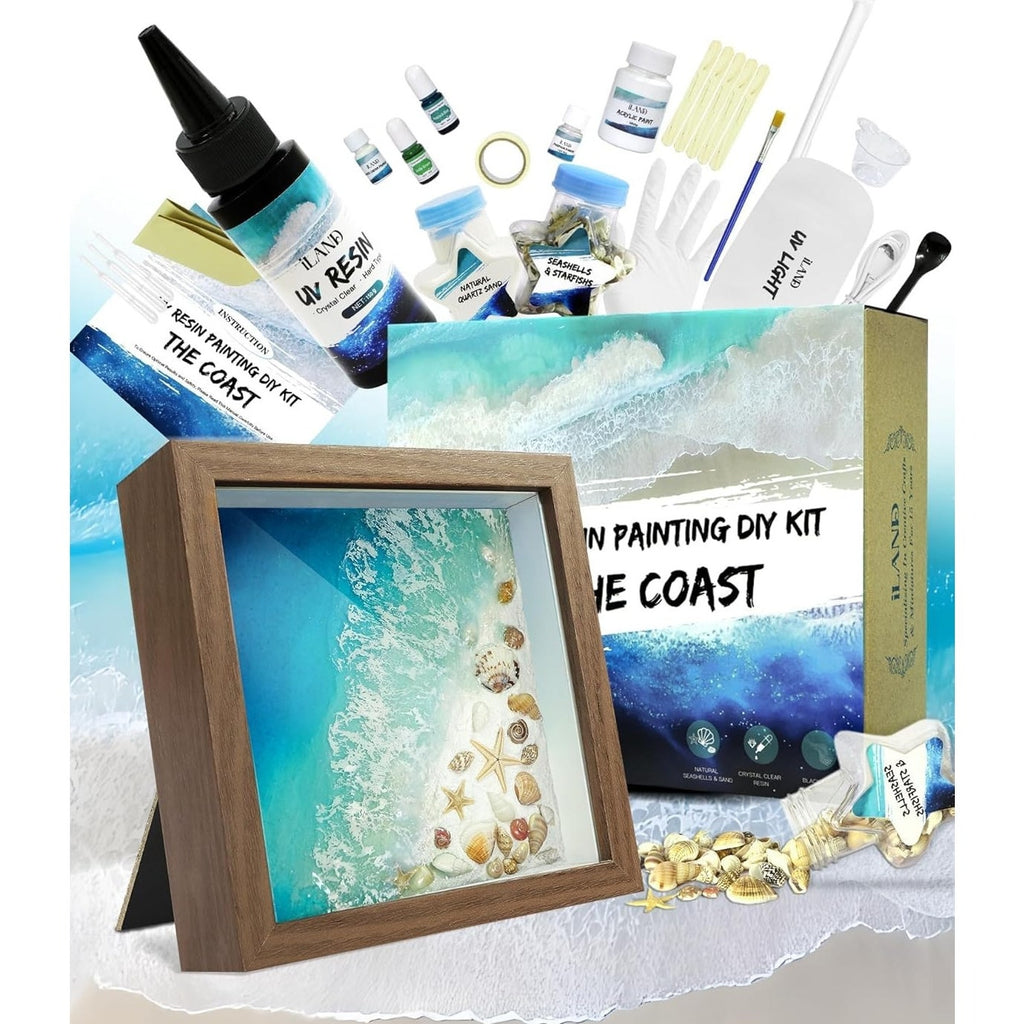 BRAND NEW ~ Beach Ocean Theme Resin Art Painting Kit for Beginners
