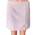NWT ~ BLUE RAIN Francescas Lavender Tweed Front Slit Lined Mini Skirt ~ SMALL