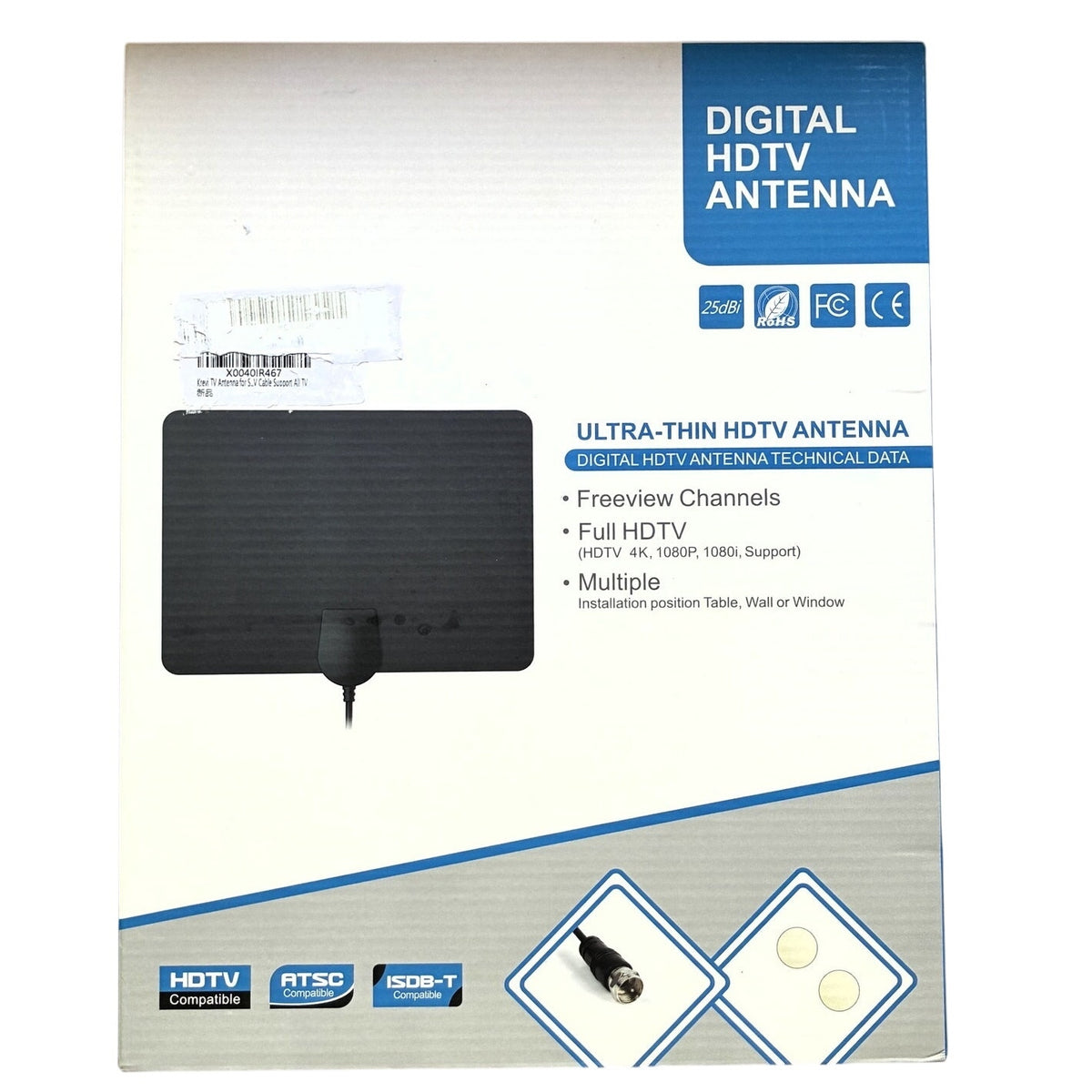 BRAND NEW ~ Ultra Thin Digital HDTV Antenna 4K 1080P 1080i