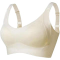 NWT ~ Ivory Cream Ribbed Push Up Adjustable Wireless Invisible Lift Bra ~ XL