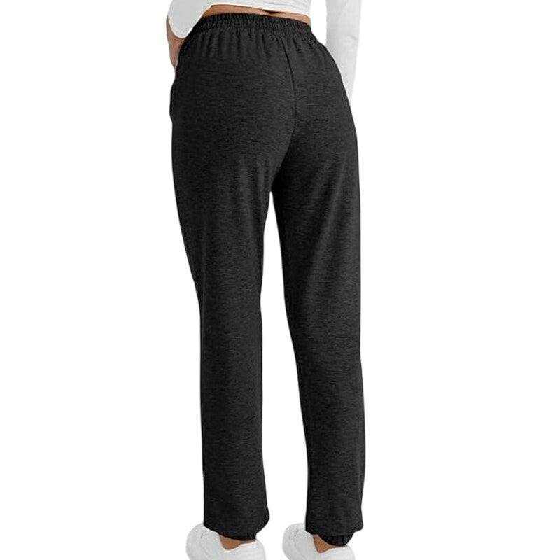 NWT ~ Women's Black Soft Activewear Sweatpants w/ Drawstring ~ LARGE