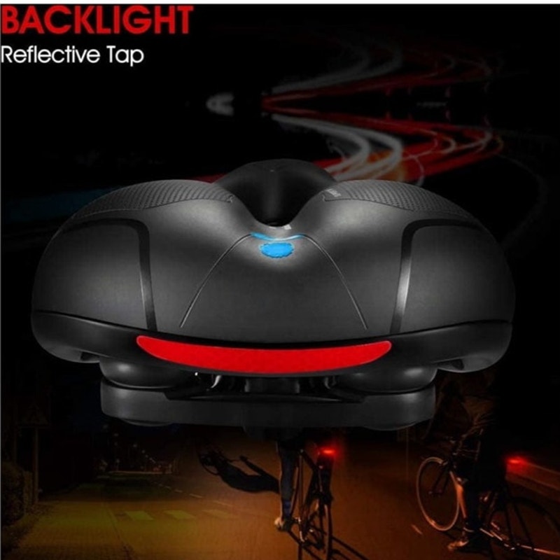 BRAND NEW Black Bicycle Memory Foam Cushion Shock Absorbing Waterproof Bike Seat