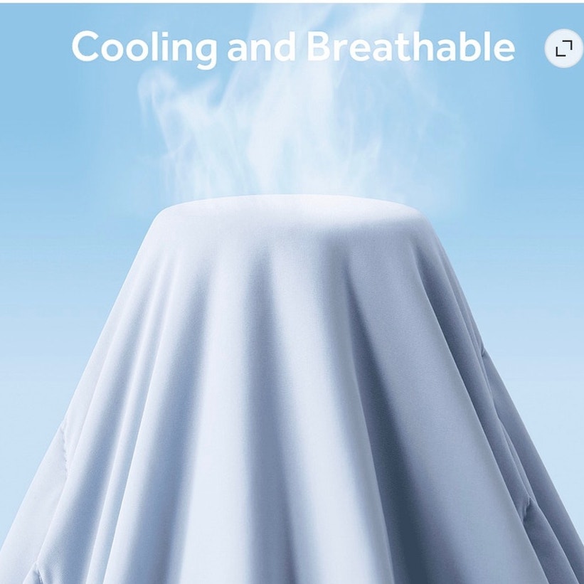 BRAND NEW ~ Blue QUEEN Size Cooling Double Sided Lightweight Blanket Comforter