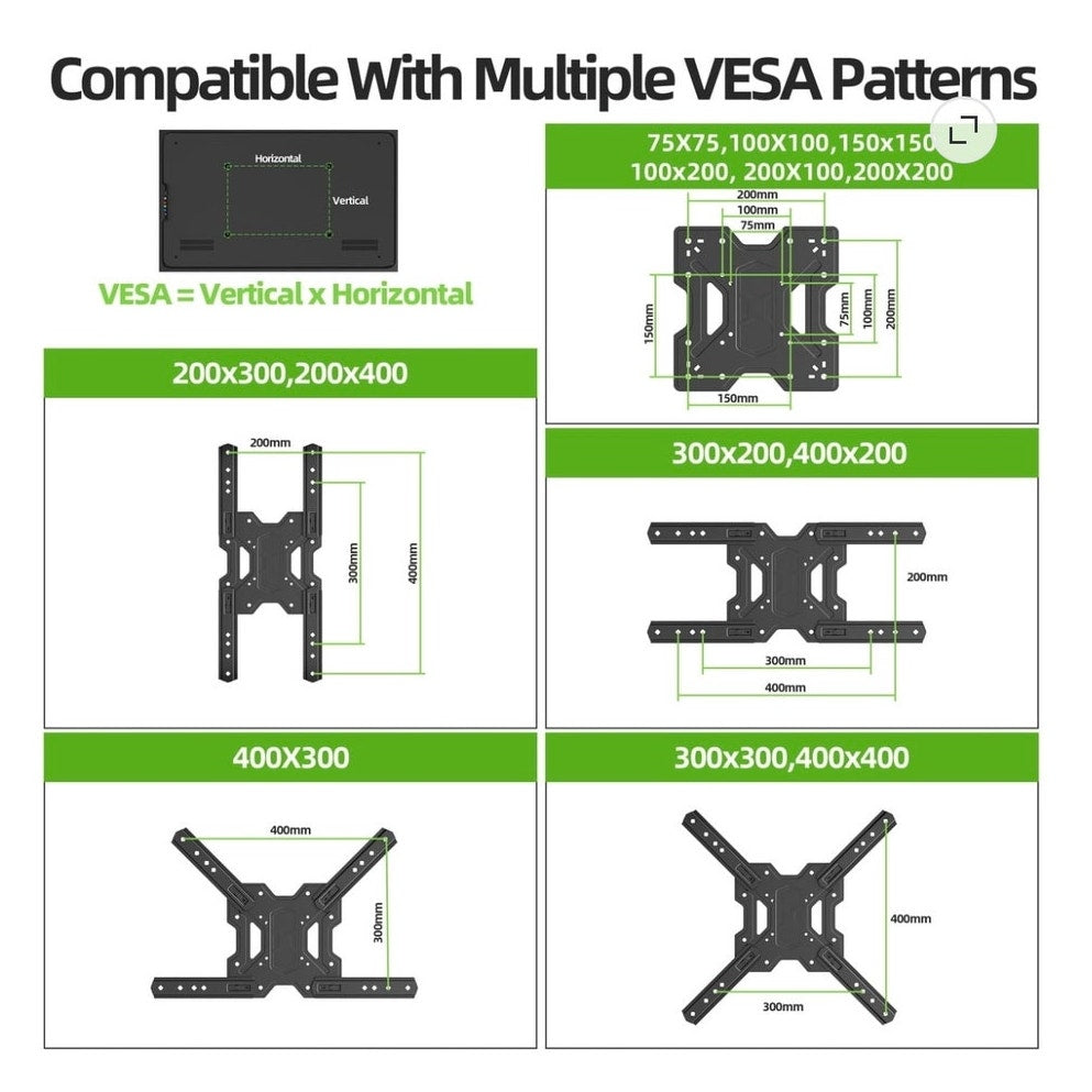 BRAND NEW ~ Full Motion Swivel Arm TV Wall Mount Holds 23" - 65" TVs & 77lbs