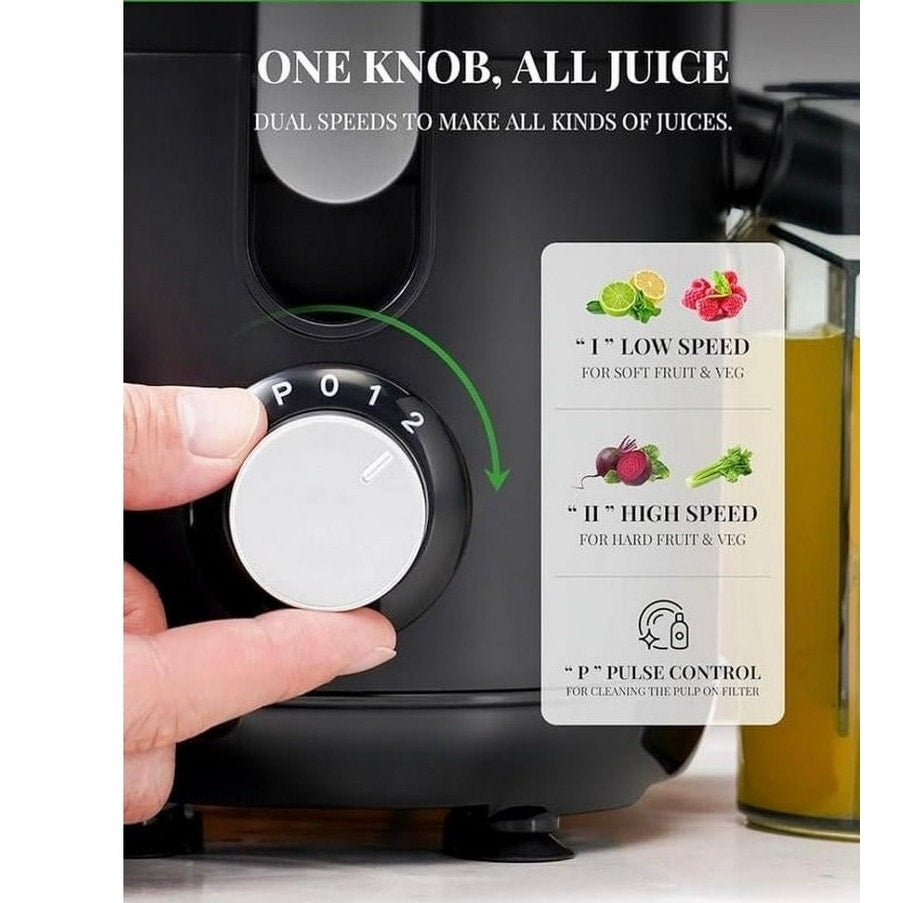 BRAND NEW ~ Kitchen Juicer Dual Speeds Anti-Drip Centrifugal Extractor Machine