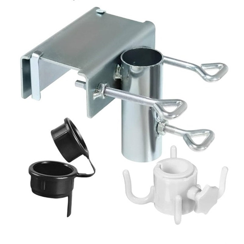 BRAND NEW ~ Patio Sun Umbrella Stank Clip Adjustable Balcony Deck Holder White Hook