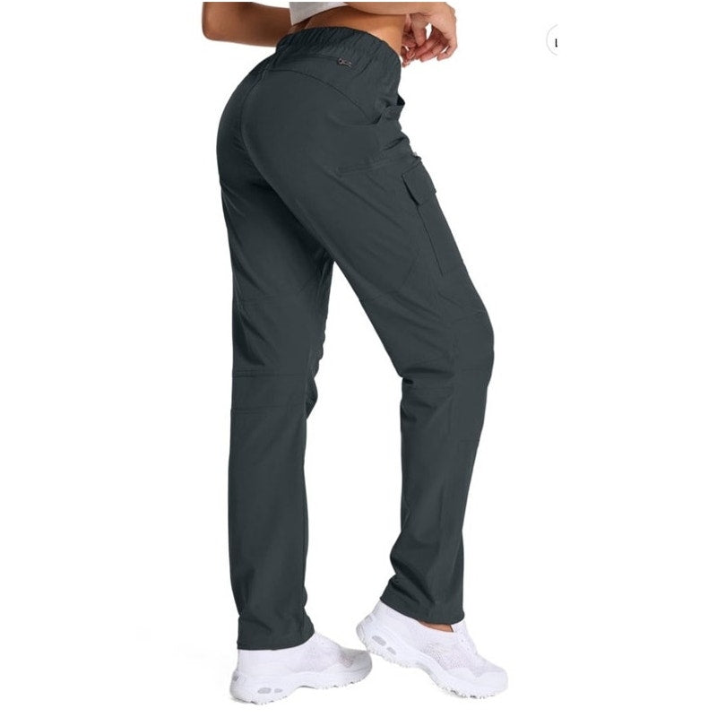 NWT ~ Women's Dark Gray UPF 50+ Quick Dry Breathable Hiking Cargo Pants ~ MEDIUM