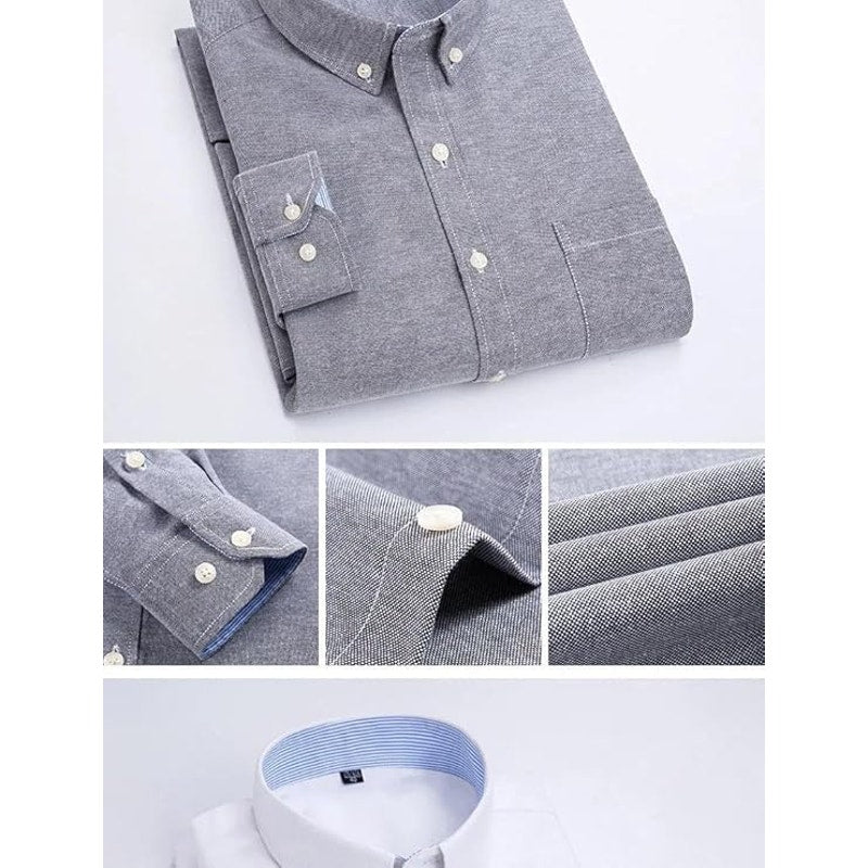 NWT ~ Men's Light Blue Long Sleeve Oxford Button Down Dress Shirt ~ LARGE