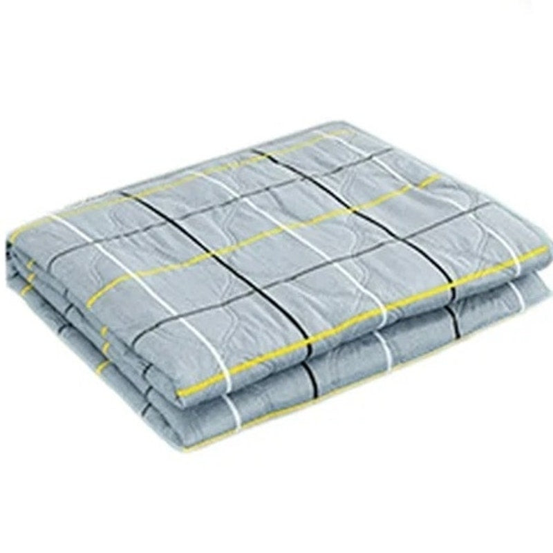 BRAND NEW ~ Gray Plaid Small Bedroom Quilt Quilted Throw Blanket ~ 59" x 39"