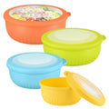 BRAND NEW ~ Set/8 Colorful Dishwasher Safe Plastic Nesting Mixing Bowls & Lids