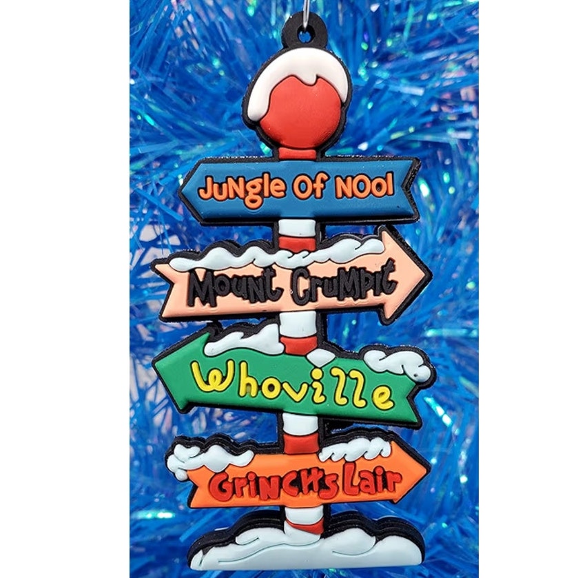 BRAND NEW ~ Set/2 Dr. Seuss Whoville Grinch Mt Crumpet Christmas Tree Ornament