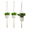 BRAND NEW ~ Set/3 Boho Macrame 40" Plant Hangers Bohemian Crochet Pot Holder