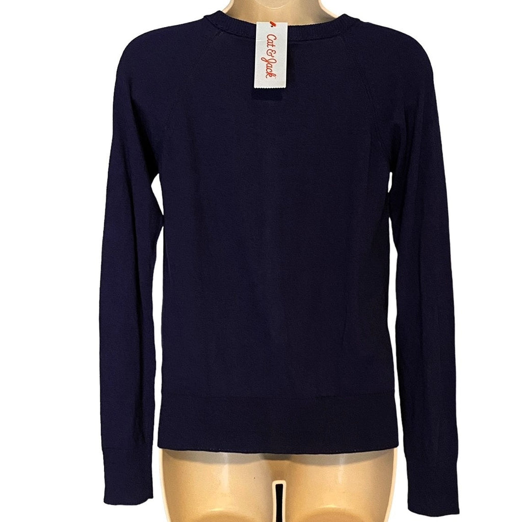 NWT ~ Classic Nightfall Blue Cotton Thin Clear Button Cardigan Sweater ~ Size XL
