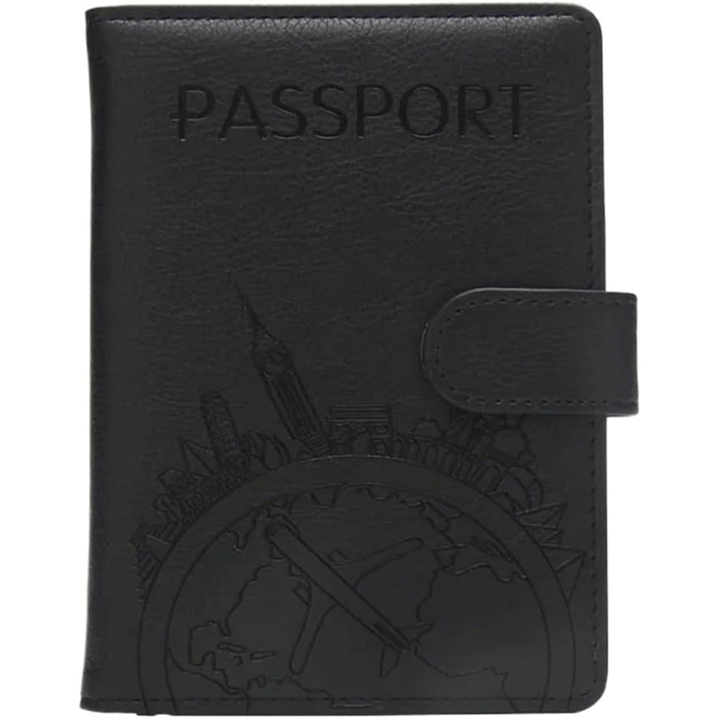 BRAND NEW ~ Black Passport Cover Wallet Card Holder Portable Travel Accessories