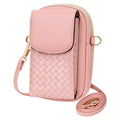 BRAND NEW ~ Small Pink Crossbody Phone Bag Card Slots Headphone Spot Double Zip
