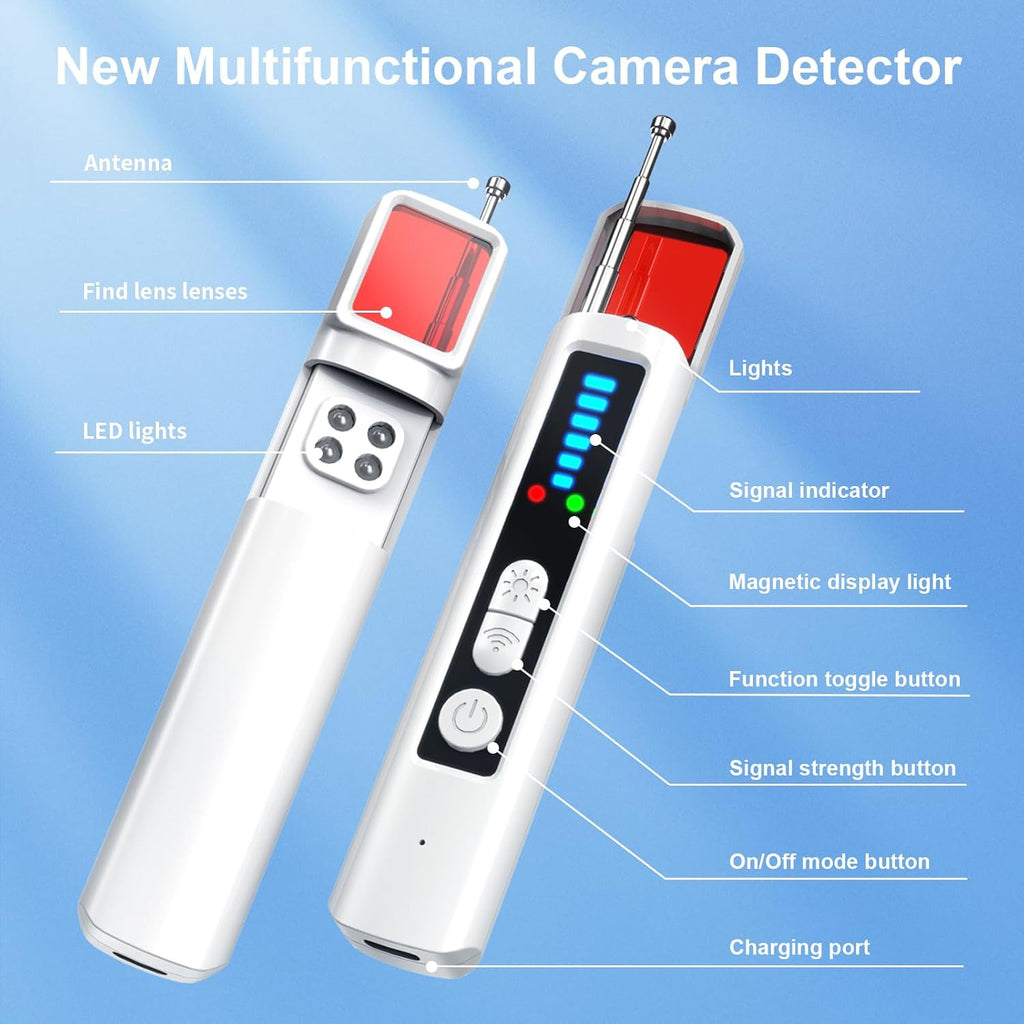 NWT ~ Hidden Camera Detector ~ Bug Wireless Signal Scanner Home Hotel Bathroom