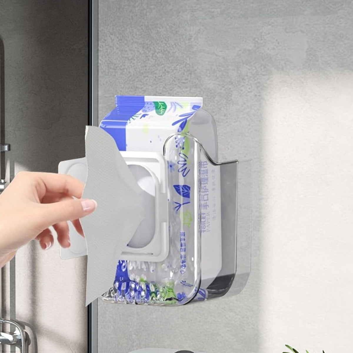 NWT ~ Set/2 Wall Mounted Bathroom Kitchen Tissue Wipes Storage Dispenser Holders