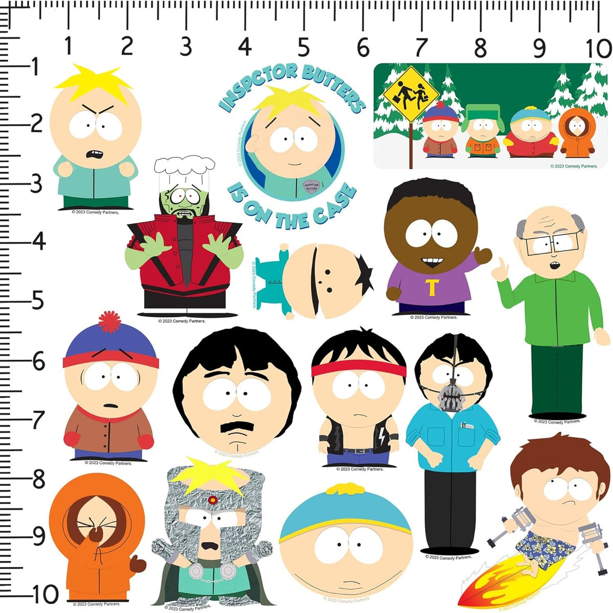 BRAND NEW ~ 240 Large Colorful South Park Stickers ~ Cartman Kyle Kenny Stan etc