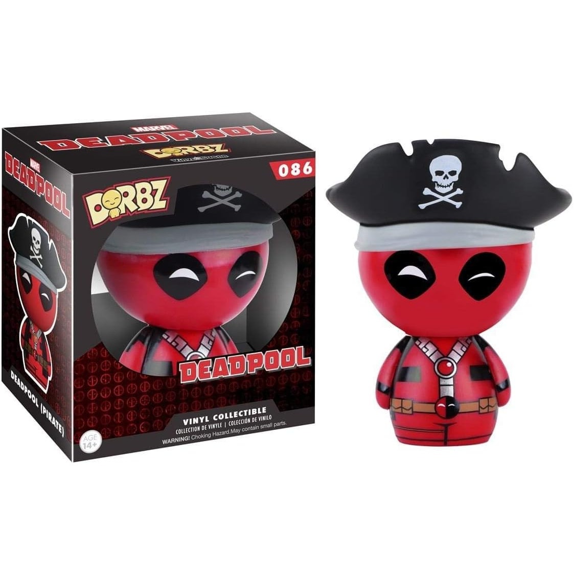 BRAND NEW ~ NEW IN BOX ~ Funko Dorbz: Marvel Pirate Deadpool Action Figure.