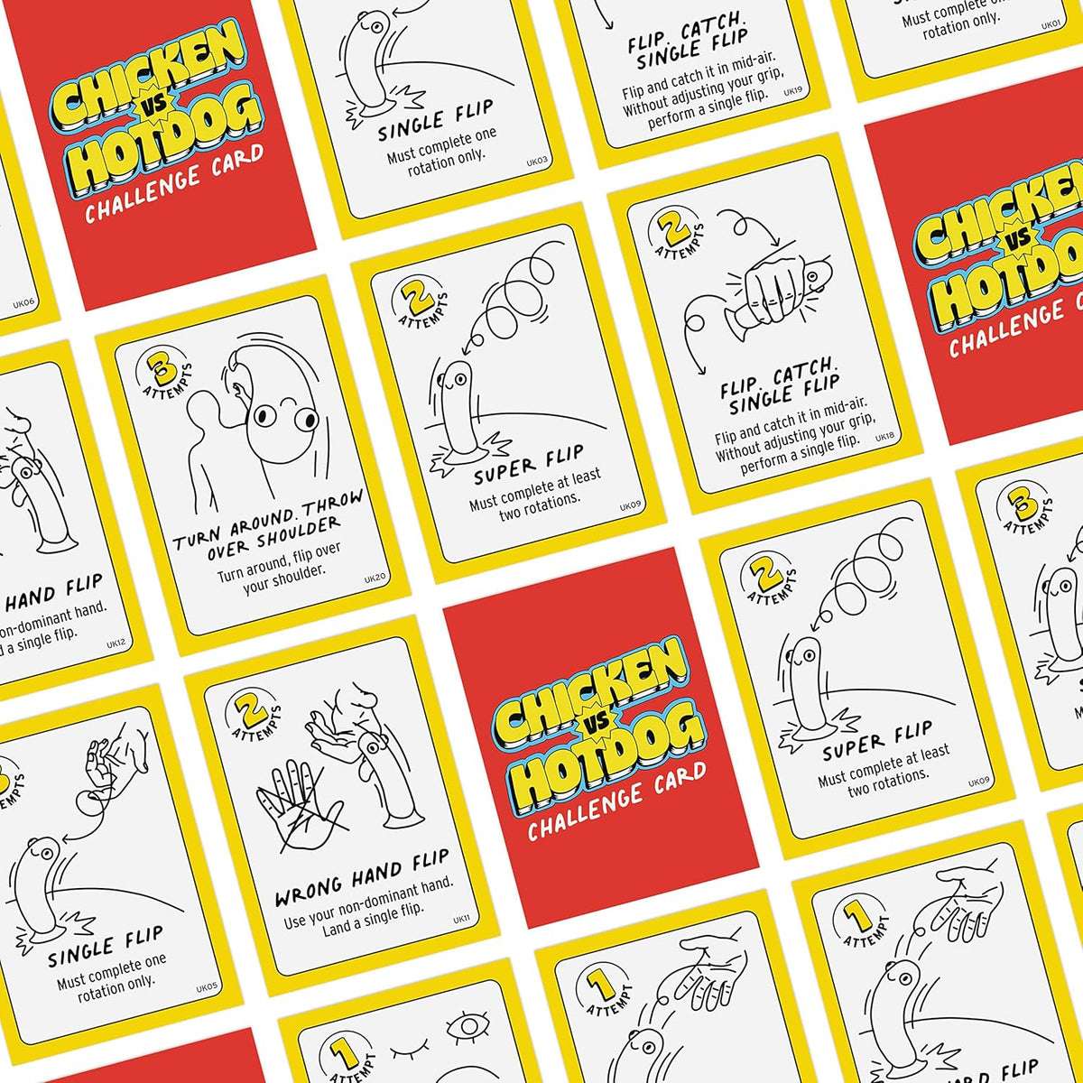 BRAND NEW ~ Hilarious Big Potato Games ~ Chicken vs Hotdog ~ & Bonus Cards