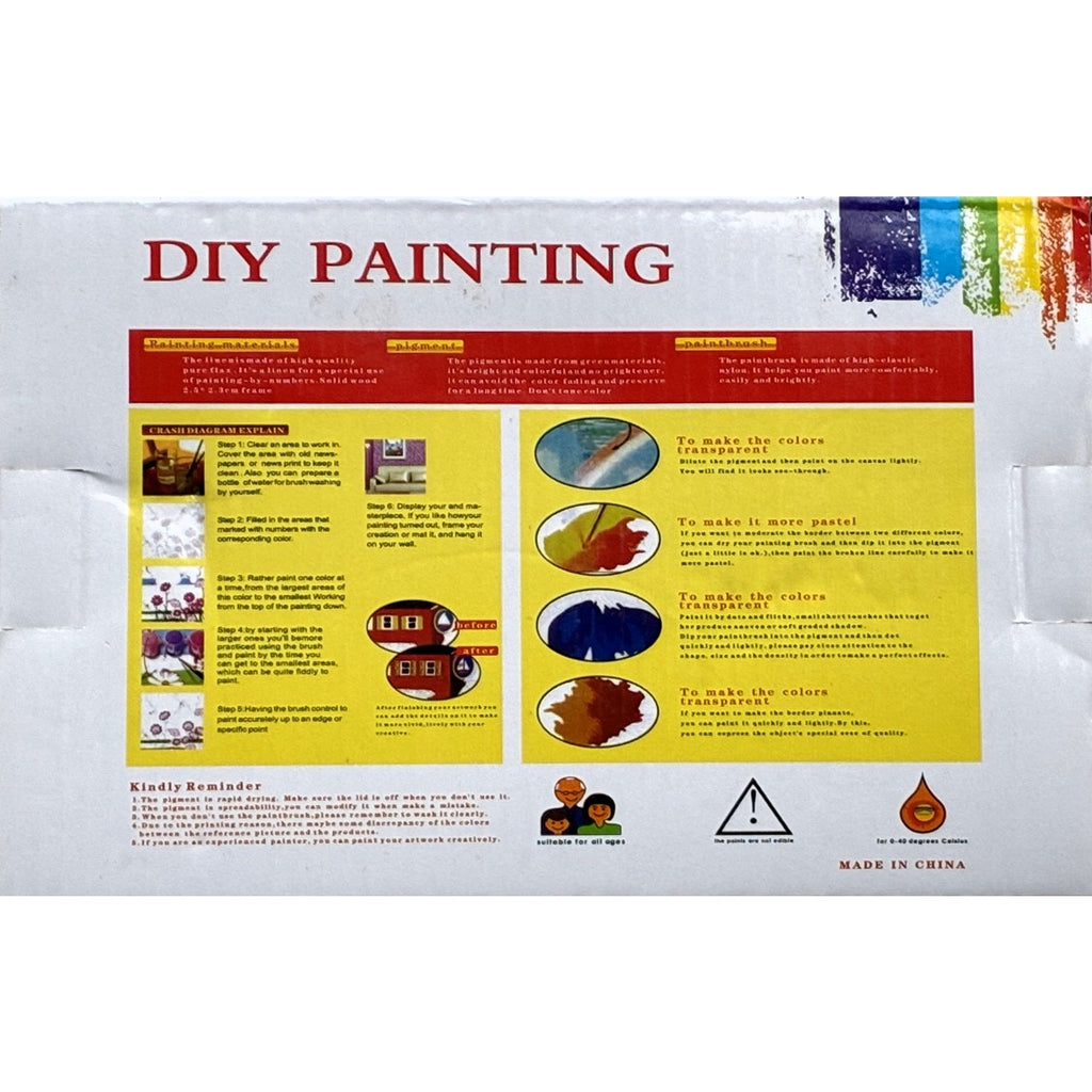 BRAND NEW ~ Set/2 Canvas DIY Paint By Numbers Kits ~ Beach & Night Moon 18"x22"
