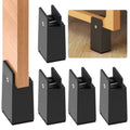 BRAND NEW ~ Set/4 Black Heavy Duty Adjustable 4" Furniture Bed Risers