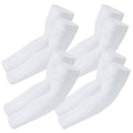 BRAND NEW ~ 4 Pairs White Compression Cooling Arm Sleeves UV Protection