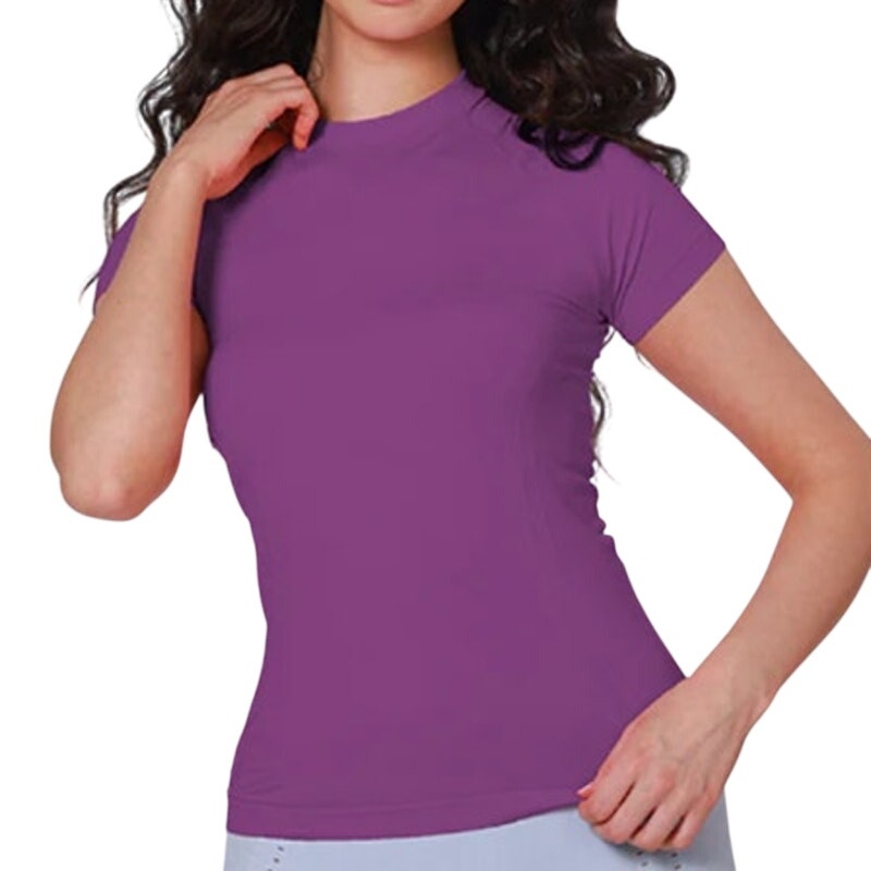 NWT ~ Set/3 Women's Quick Dry Seamless Short Sleeve Workout Shirts ~ Size MEDIUM