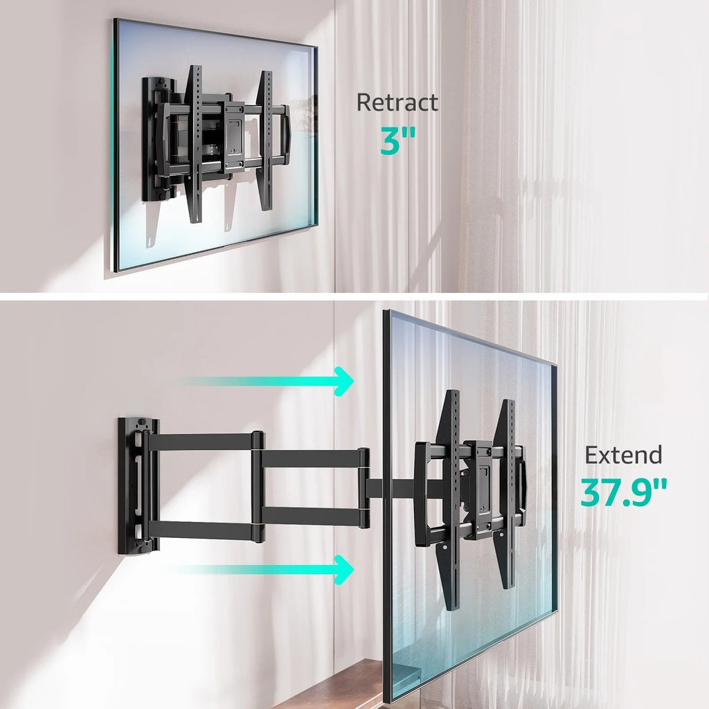 BRAND NEW ~ Full Motion 37.9 Long Arm Tilt & Swivel Arm TV Wall Mount