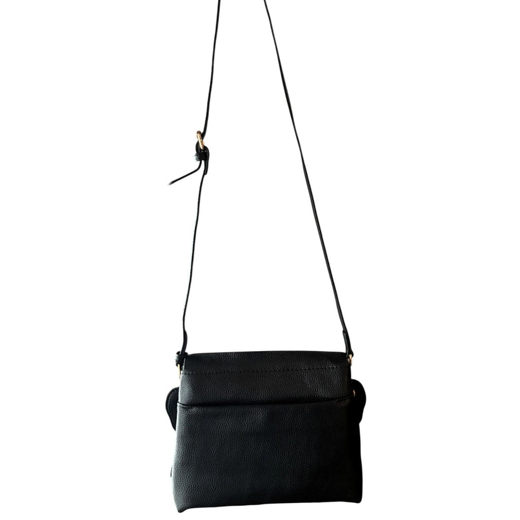 BRAND NEW ~ Small Black Textured Leather ? Cross Body Purse Shoulder Bag