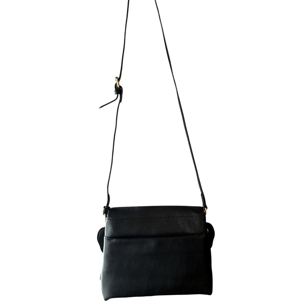 BRAND NEW ~ Small Black Textured Leather ? Cross Body Purse Shoulder Bag