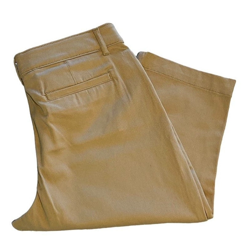 NWT ~ ST JOHNS BAY Secretly Slender Biscotti Tan Mid Rise Capri Pants ~ Size 12P