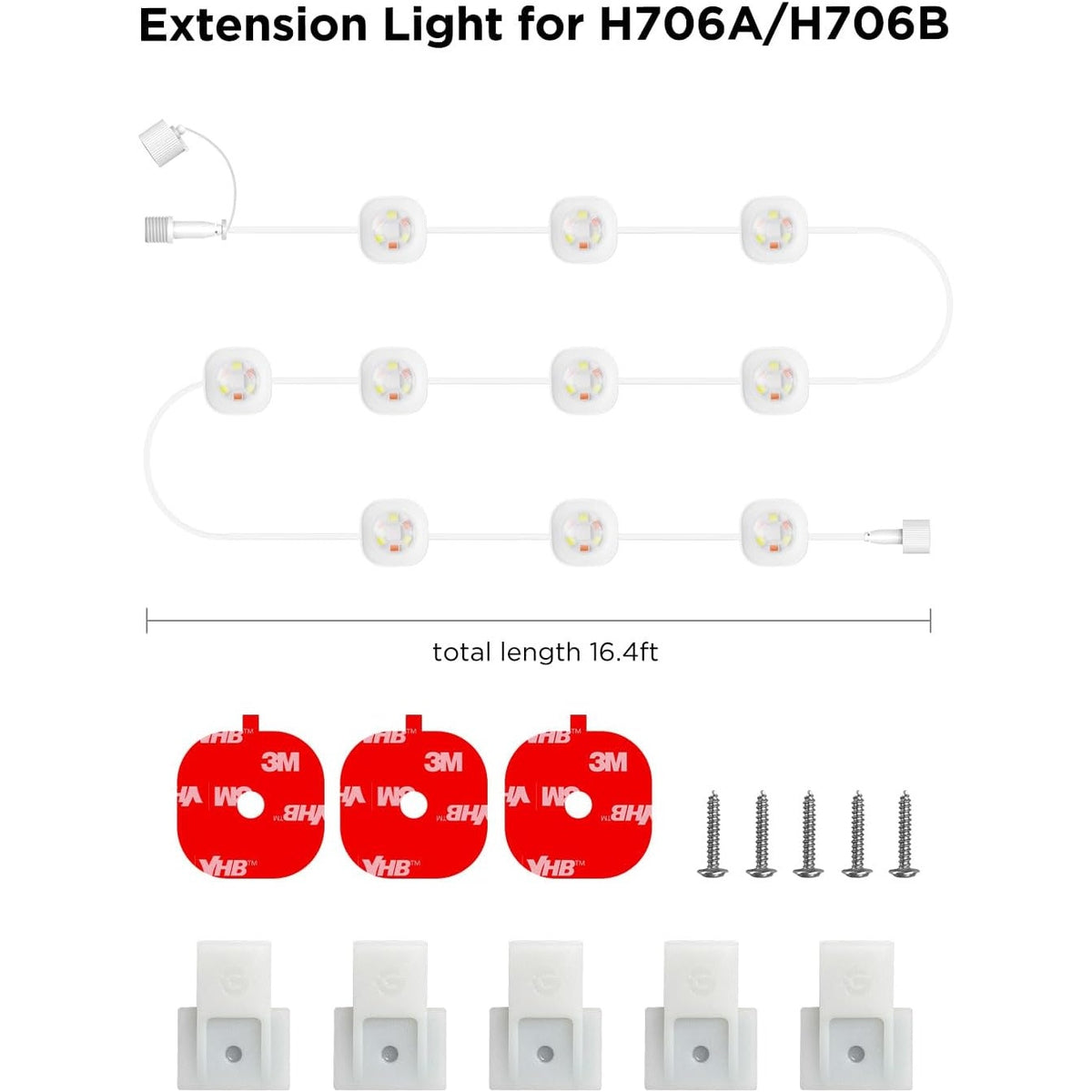BRAND NEW ~ Govee 16.4ft Extension Permanent Outdoor Lights ~ H706A & H706B