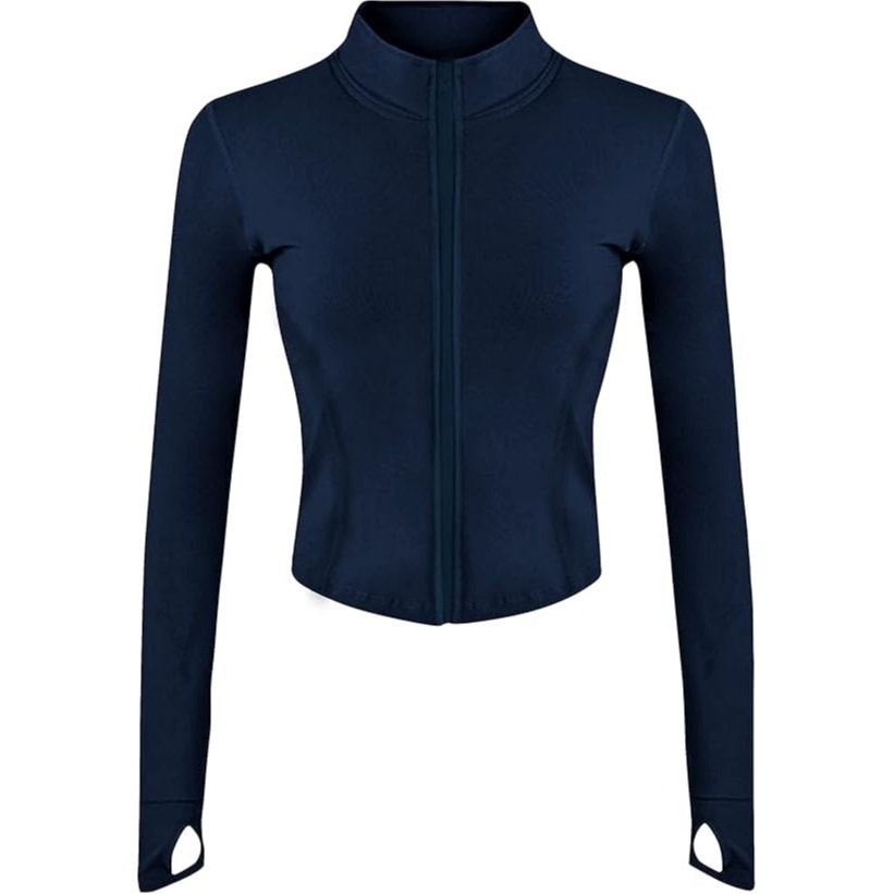 NWT ~ Short Blue Cropped Workout Activewear Yoga Jacket ~ Women's SMALL