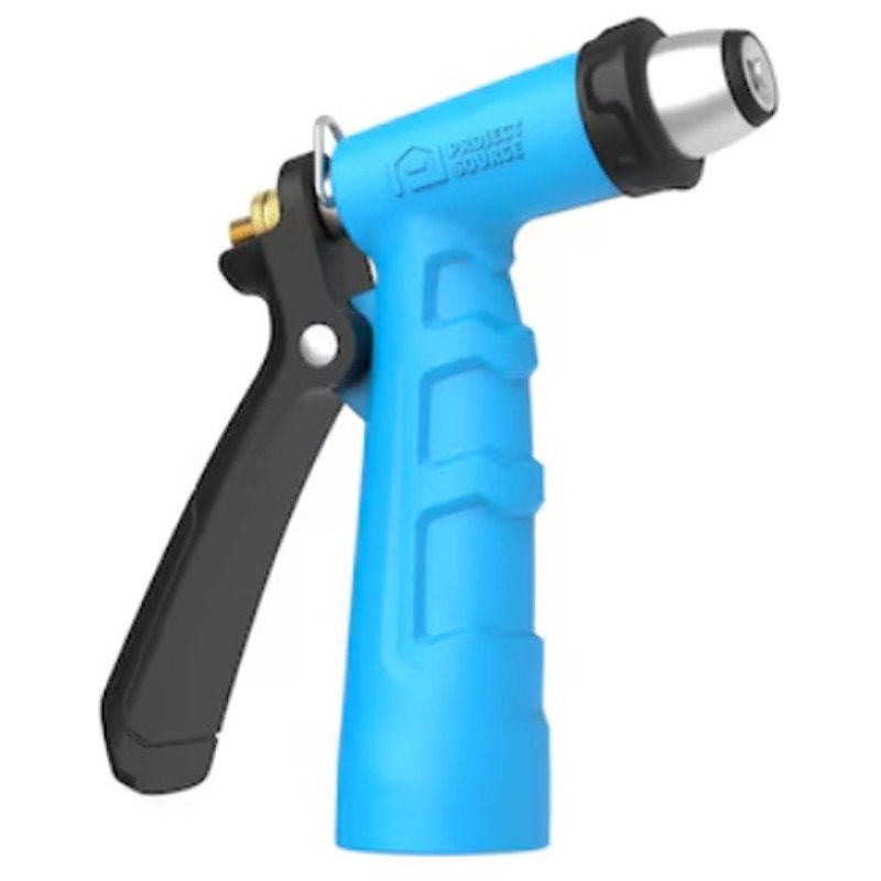 BRAND NEW ~ Bright Blue Project Source Melnor 2 Pattern Rear Trigger Hose Nozzle