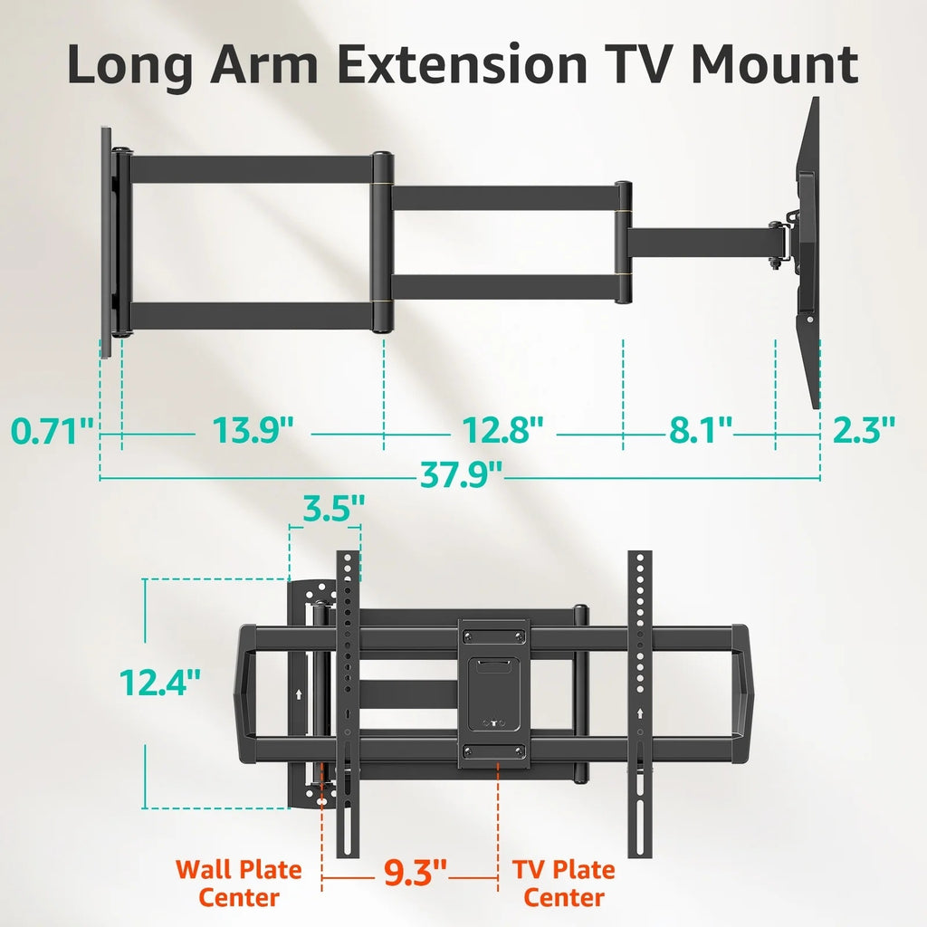 BRAND NEW ~ Full Motion 37.9 Long Arm Tilt & Swivel Arm TV Wall Mount