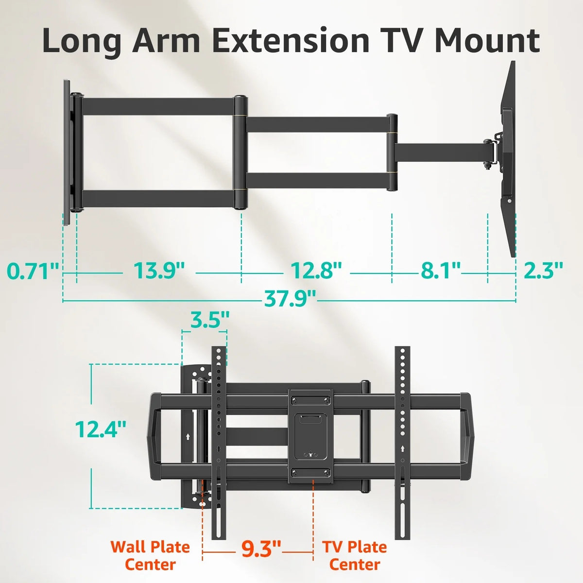 BRAND NEW ~ Full Motion 37.9 Long Arm Tilt & Swivel Arm TV Wall Mount