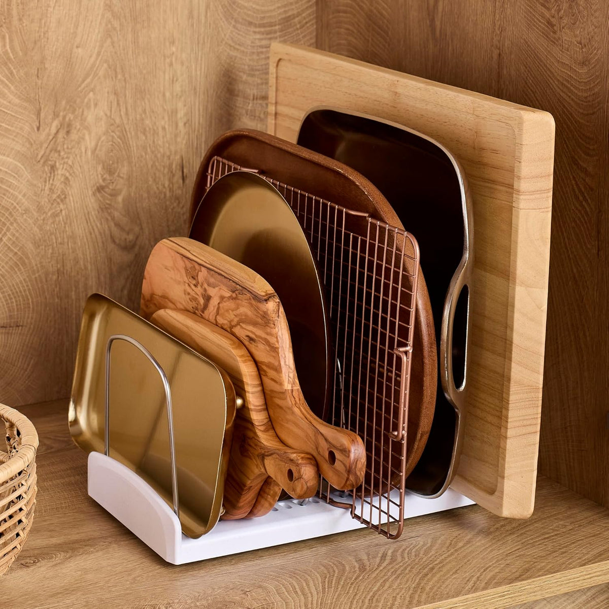 BRAND NEW ~ YouCopia Store More Adjustable Bakeware Rack Storage Organizer