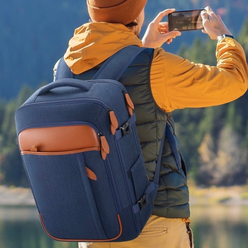 BRAND NEW ~ Blue 40L Waterproof Anti-Theft Travel Backpack & Packing Cubes etc.